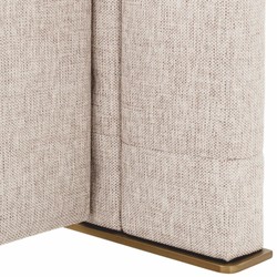 Luxus Bett Doppelbett Naturfarben Messing Schwarzgrau