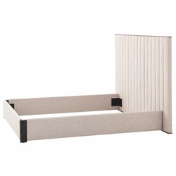Luxus Bett Doppelbett Naturfarben Messing Schwarzgrau