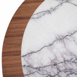 Casa Padrino tavolo da salotto di lusso marrone / bianco-viola Ø 100 cm - Mobili per soggiorno
