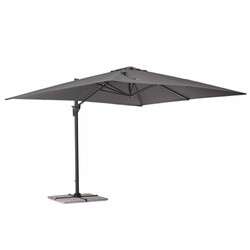 Casa Padrino Luxury Cantilever Parasol with Stand Anthracite / Gray 400 x 300 x H. 250 cm