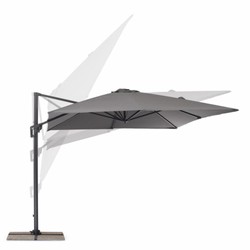 Casa Padrino Luxury Cantilever Parasol with Stand Anthracite / Gray 400 x 300 x H. 250 cm