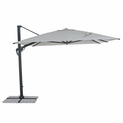 Casa Padrino Sombrilla Semáforo de Lujo con Soporte Antracita / Gris Claro 400 x 300 x Al. 259 cm