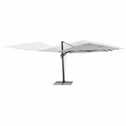 Casa Padrino Sombrilla Semáforo de Lujo con Soporte Antracita / Gris Claro 400 x 300 x Al. 259 cm