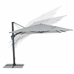 Casa Padrino Sombrilla Semáforo de Lujo con Soporte Antracita / Gris Claro 400 x 300 x Al. 259 cm