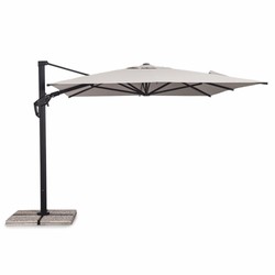 Casa Padrino Luxury Cantilever Parasol with Stand Anthracite / Natural 400 x 300 x H. 273 cm
