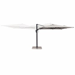 Casa Padrino Luxury Cantilever Parasol with Stand Anthracite / Natural 400 x 300 x H. 273 cm