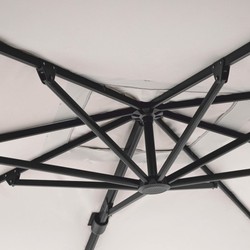 Casa Padrino Luxury Cantilever Parasol with Stand Anthracite / Natural 400 x 300 x H. 273 cm
