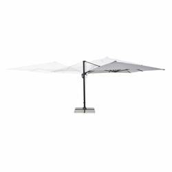 Casa Padrino Sombrilla Semáforo de Lujo con Soporte Antracita / Gris Claro 400 x 300 x Al. 260 cm