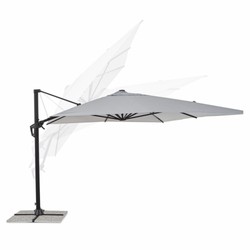 Casa Padrino Sombrilla Semáforo de Lujo con Soporte Antracita / Gris Claro 400 x 300 x Al. 260 cm