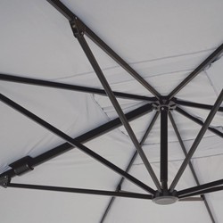 Casa Padrino Sombrilla Semáforo de Lujo con Soporte Antracita / Gris Claro 400 x 300 x Al. 260 cm