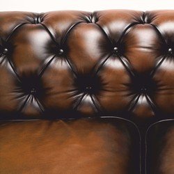 Casa Padrino sofá Chesterfield de lujo de cuero genuino marrón vintage / marrón oscuro 240 cm