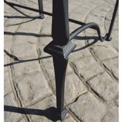 Casa Padrino luxury Art Nouveau wrought iron garden chair with seat cushion black / white H. 110 cm