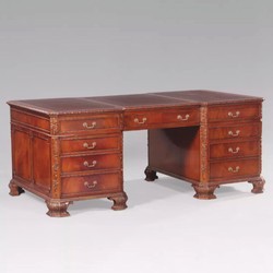 Casa Padrino escritorio barroco de lujo marrón 190 cm - Muebles de oficina barroco