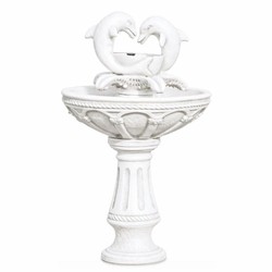Casa Padrino Fontana Art Nouveau Delfini Bianco A. 128 cm - Fontana da Giardino