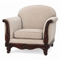 Casa Padrino Luxury Baroque Armchair Beige / Dark Brown - Baroque Living Room Furniture