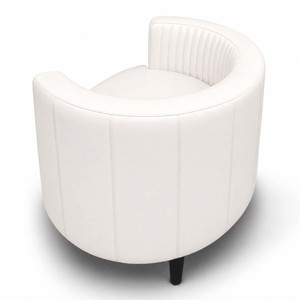 Casa Padrino Luxus Leder Sessel Weiß / Schwarz - Wohnzimmer Echtleder Möbel