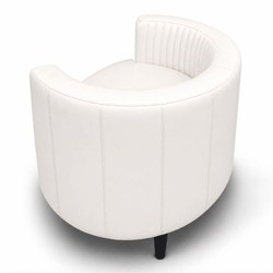 Luxus Leder Echtleder Wohnzimmer Sessel Weiß Schwarz