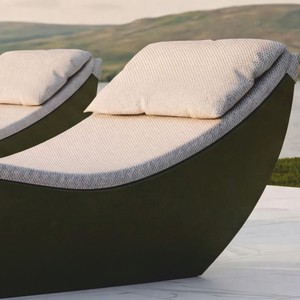 Casa Padrino Luxus Gartenliege Matt Grün / Grau 180 cm - Hotel & Garten Möbel