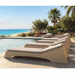 Casa Padrino lettino da giardino di lusso beige opaco / grigio 225 cm - Mobili per hotel e giardini