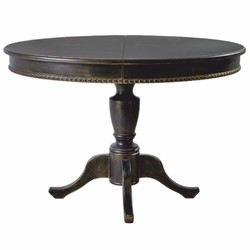 Casa Padrino table à manger baroque de luxe noir / or 120-160 cm - Meubles de salle à manger baroque