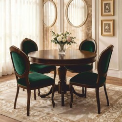 Casa Padrino Luxury Baroque Dining Table Dark Brown 120-160 cm - Dining Room Furniture