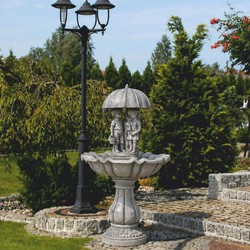 Casa Padrino Fontaine Baroque Gris Ø 79 x H. 138 cm - Fontaine de Jardin Nostalgique