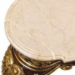 Casa Padrino console baroque de luxe en acajou marron foncé / or / crème 155 cm