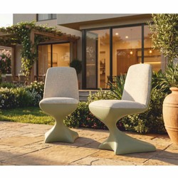 Casa Padrino Luxury Garden Chair Gray / Matte Green - Hotel & Garden Furniture