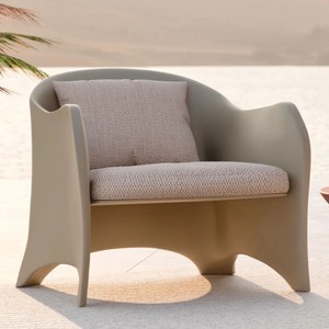 Casa Padrino sillón de jardín de lujo gris mate / gris - Mobiliario para hoteles y jardines