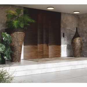 Casa Padrino Luxus Blumentopf Braun Ø 126 x H. 197 cm - Riesiger Pflanzentopf