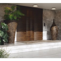 Casa Padrino vaso da fiori di lusso marrone Ø 126 x A. 197 cm - Fioriera gigante