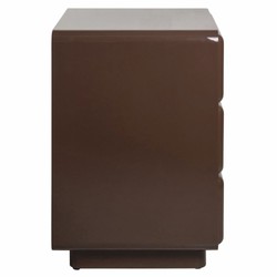 Casa Padrino Luxury Nightstand with 3 Drawers High Gloss Brown - Bedroom Furniture