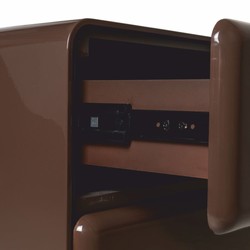 Casa Padrino Luxury Nightstand with 3 Drawers High Gloss Brown - Bedroom Furniture
