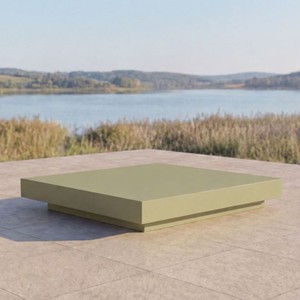 Casa Padrino mesa de jardín de lujo verde mate 150 cm - Mesa de centro cuadrada de jardín