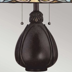 Casa Padrino Lámpara de Mesa Tiffany Multicolor / Bronce Al. 49,5 cm - Lámparas Tiffany