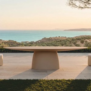 Casa Padrino mesa de comedor de lujo para jardín beige mate 300 cm - Mobiliario para hoteles y jardines Casa Padrino mesa de comedor de lujo para jardín beige mate 300 cm - Mobiliario para hoteles y jardines