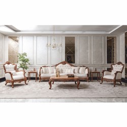 Casa Padrino luxury baroque living room armchair white / brown - Baroque style furniture