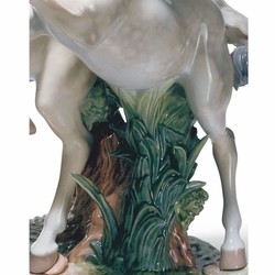 Casa Padrino escultura decorativa de lujo en porcelana caballos Al. 53 cm - Hecha a mano