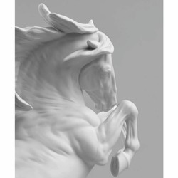 Casa Padrino Escultura Decorativa de Lujo en Porcelana Caballo Fantasma 50 cm - Hecha a Mano