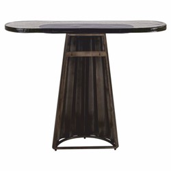 Casa Padrino console en verre de luxe laiton antique / blanc / noir 110 cm - Mobilier de luxe