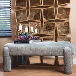 Casa Padrino banc de luxe bleu clair 123 cm - Meubles de salon et d'hôtel