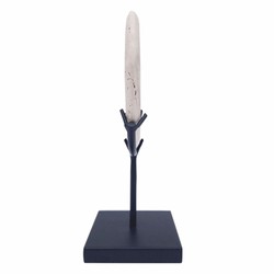 Casa Padrino objeto decorativo de lujo en travertino beige / negro mate Al. 36 cm