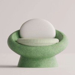 Luxus Wohnzimmer Hotel Outdoor Garten Sessel Grün Mintgrün Grau