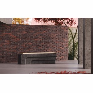 Casa Padrino Luxus Beton Gartenbank Anthrazit / Naturfarben 150 cm - Outdoor Garten Sitzbank