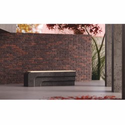 Casa Padrino banco de jardín de lujo de hormigón antracita / natural 150 cm - Banco para exterior