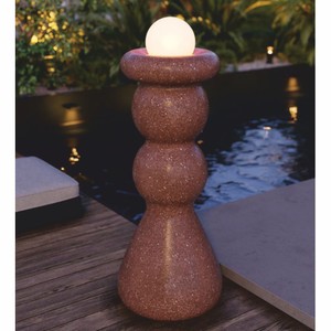 Casa Padrino Luxury Concrete Floor Lamp Brown / White H. 123 cm - Garden Lamp