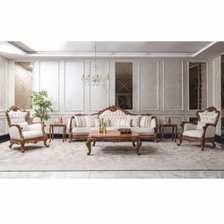 Casa Padrino mesa de centro barroco de lujo de madera maciza marrón 132 cm - Muebles barrocos