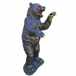 Casa Padrino sculpture de jardin XXL en bronze ours marron / or H. 185 cm - Figurine grandeur nature