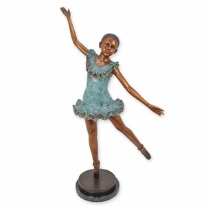 Casa Padrino sculpture décorative Art Nouveau en bronze ballerine H. 130 cm - Grande figure en bronze