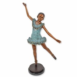 Casa Padrino sculpture décorative Art Nouveau en bronze ballerine H. 130 cm - Grande figure en bronze